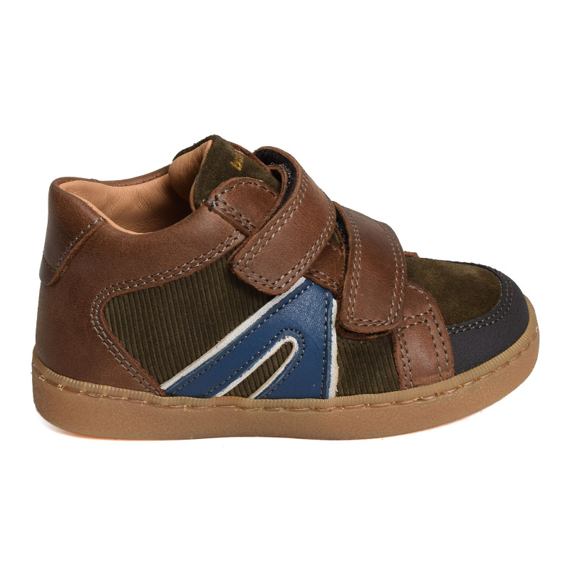 AILEFAN VELCRO Marron Kaki, Chaussures à Scratch Babybotte