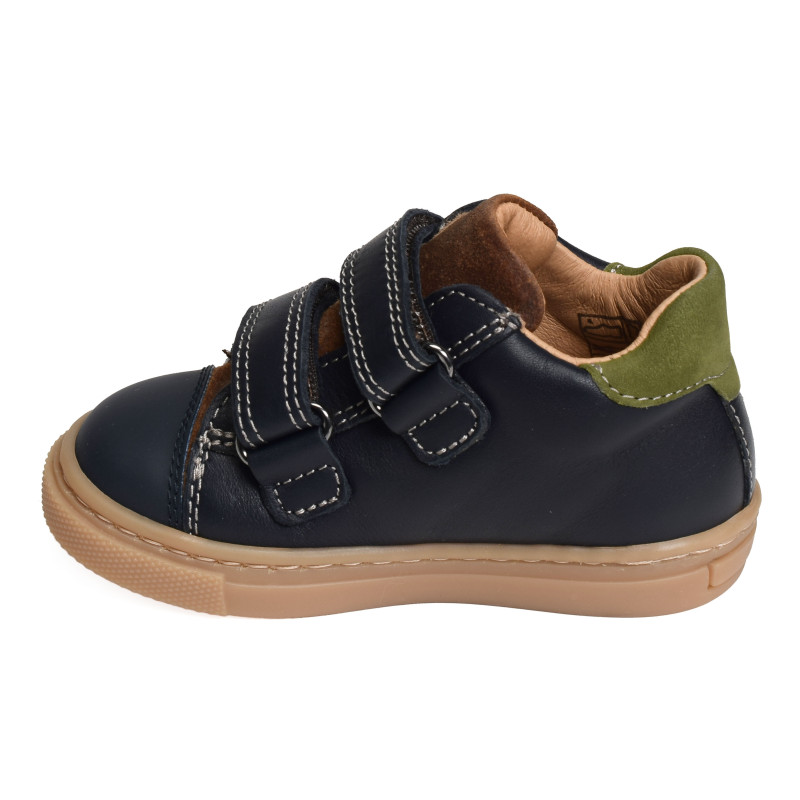 ANDROID VELCRO Marine Marron, Chaussures à Scratch Babybotte