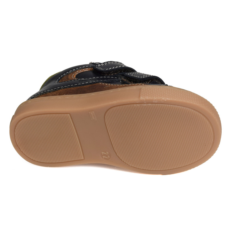 ANDROID VELCRO Marine Marron, Chaussures à Scratch Babybotte