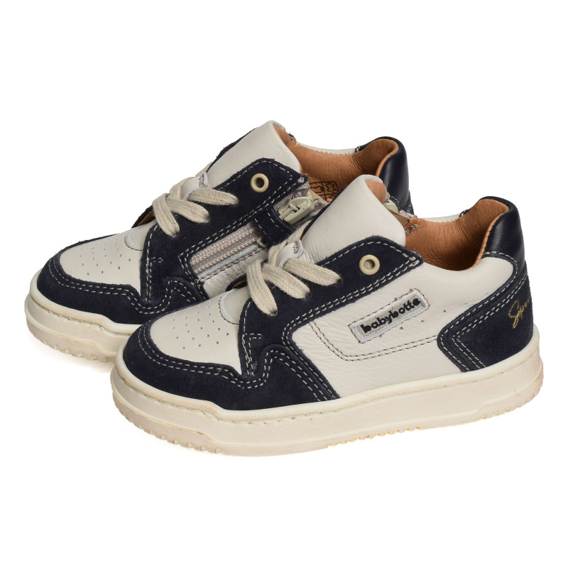 ABOUTI Blanc Marine, Chaussures à Lacets Babybotte