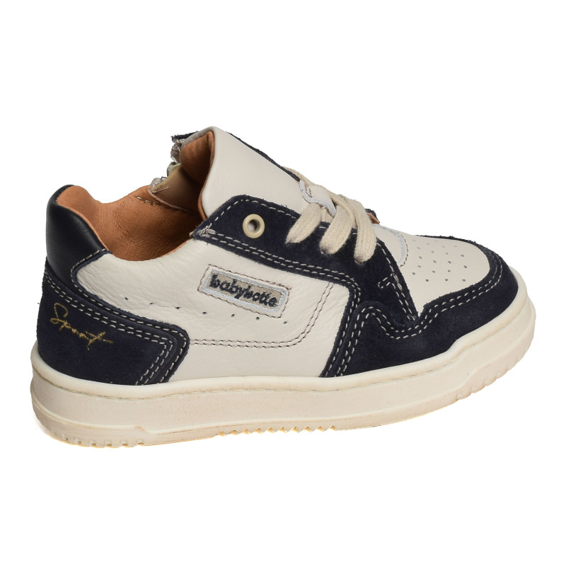 ABOUTI Blanc Marine, Chaussures à Lacets Babybotte