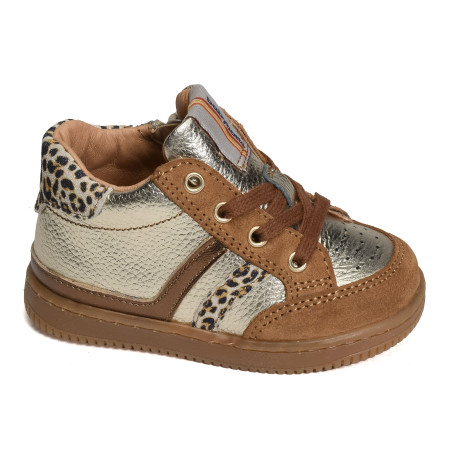 FLAMME Or Léopard, Chaussures à Lacets Babybotte