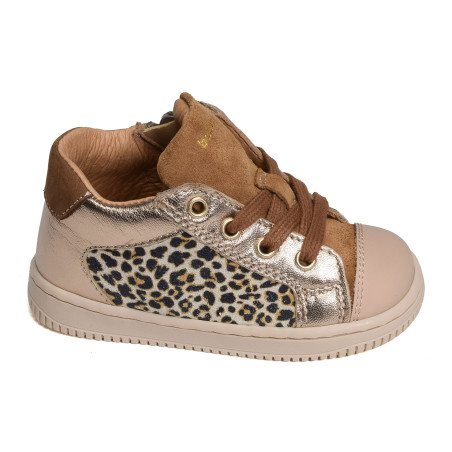 FRIDA Beige Léopard, Chaussures à Lacets Babybotte