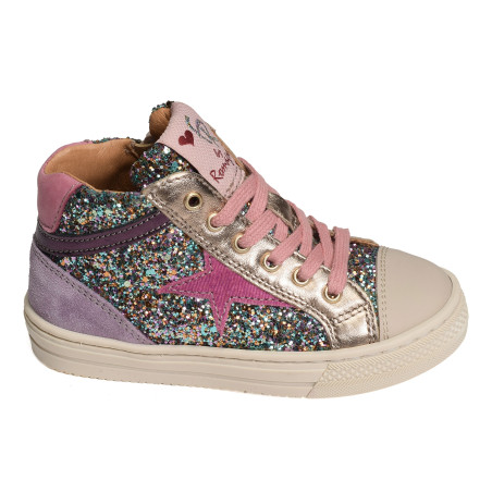 7289 Rose Multicolore, Chaussures à Lacets Romagnoli