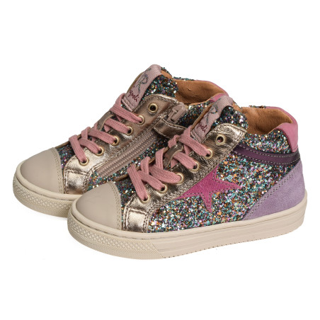 7289 Rose Multicolore, Chaussures à Lacets Romagnoli