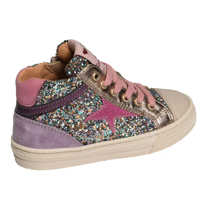 7289 Rose Multicolore, Chaussures à Lacets Romagnoli