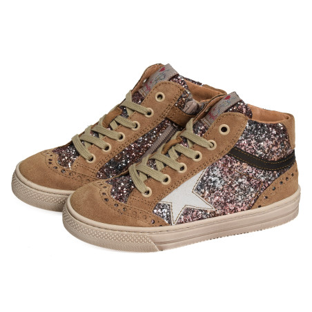 7424 Camel Multicolore, Chaussures à Lacets Romagnoli