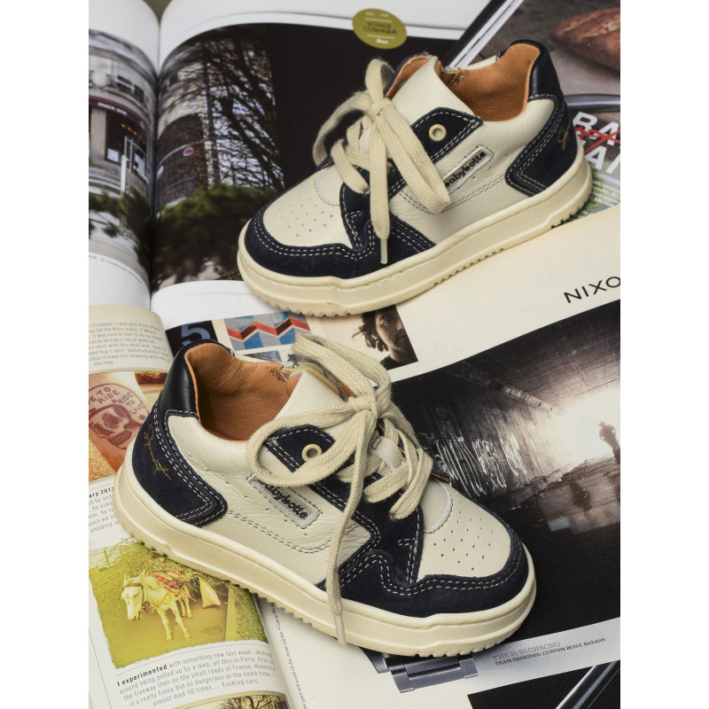 ABOUTI Blanc Marine, Chaussures à Lacets Babybotte
