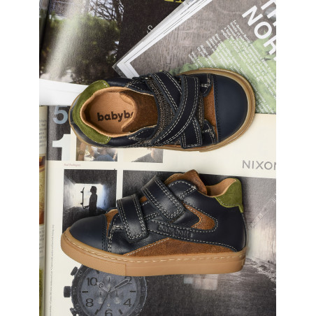 ANDROID VELCRO Marine Marron, Chaussures à Scratch Babybotte