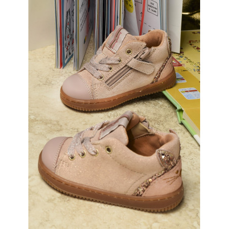FRIMOUSSE Rose Clair, Chaussures à Lacets Babybotte