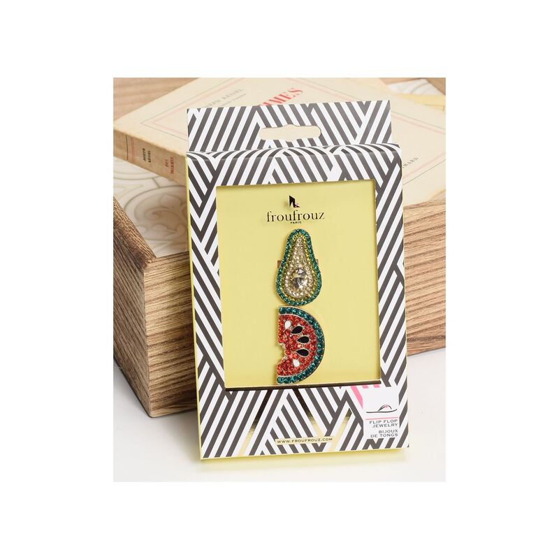 BIJOU AVOCAT PASTEQUE Multicolore, Bijoux de chaussures Froufrouz