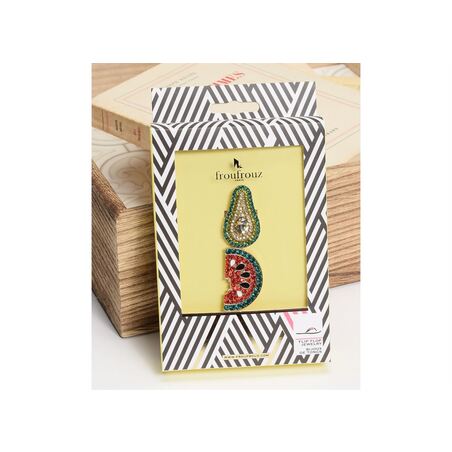 BIJOU AVOCAT PASTEQUE Multicolore, Bijoux de chaussures Froufrouz