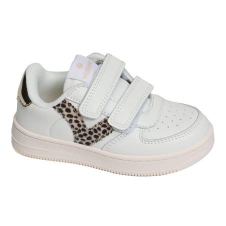1124106 Blanc Léopard, Sneakers basses Victoria