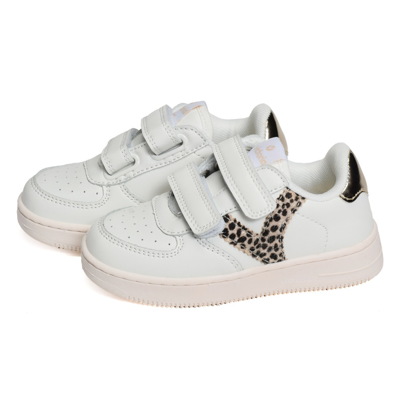 1124106 Blanc Léopard, Sneakers basses Victoria
