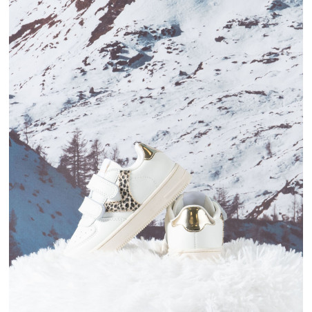 1124106 Blanc Léopard, Sneakers basses Victoria