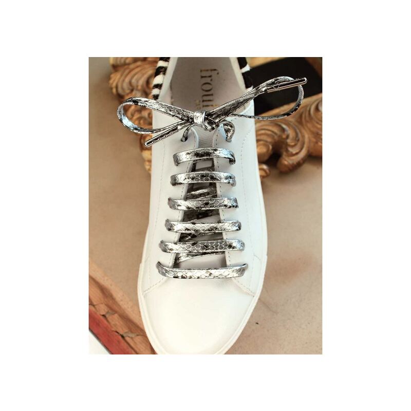 LACETS MOTIFS LEZARD Argent, Lacets Froufrouz