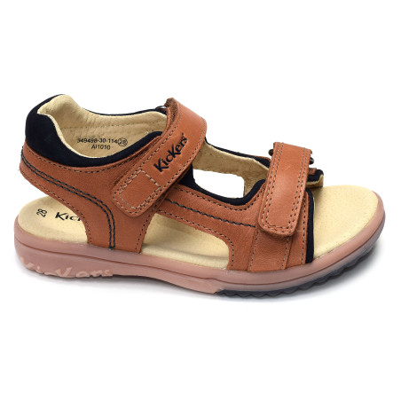 PLATINO Camel, Sandales plates & Nu-Pieds Kickers