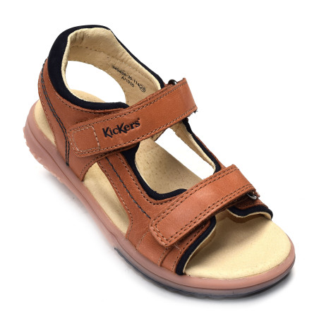 PLATINO Camel, Sandales plates & Nu-Pieds Kickers