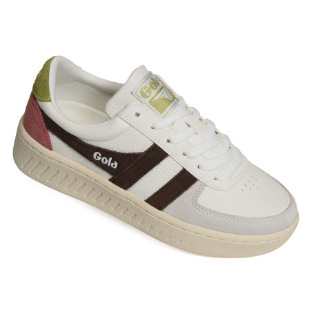 GRANDSLAM TRIDENT Blanc Marron, Sneakers basses Gola
