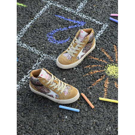 7424 Camel Multicolore, Chaussures à Lacets Romagnoli