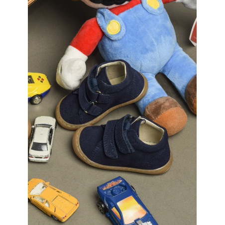 LOULOU Marine Beige, Chaussures à Scratch Bellamy