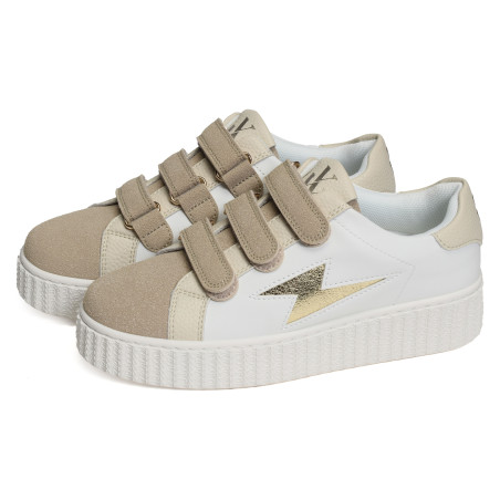MICHAELLA Blanc Beige, Sneakers basses Vanessa Wu