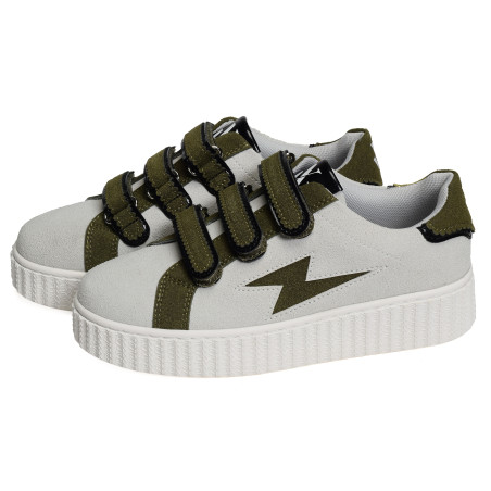 XENIA Gris Kaki, Sneakers basses Vanessa Wu