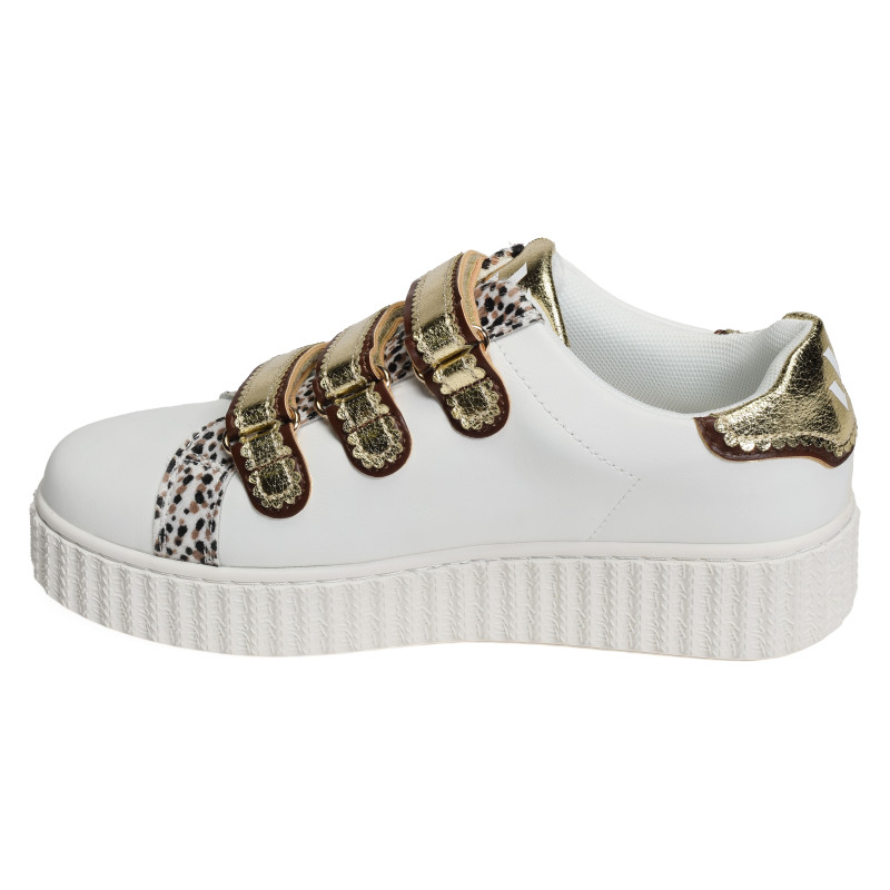 XENIA Blanc Or, Sneakers basses Vanessa Wu