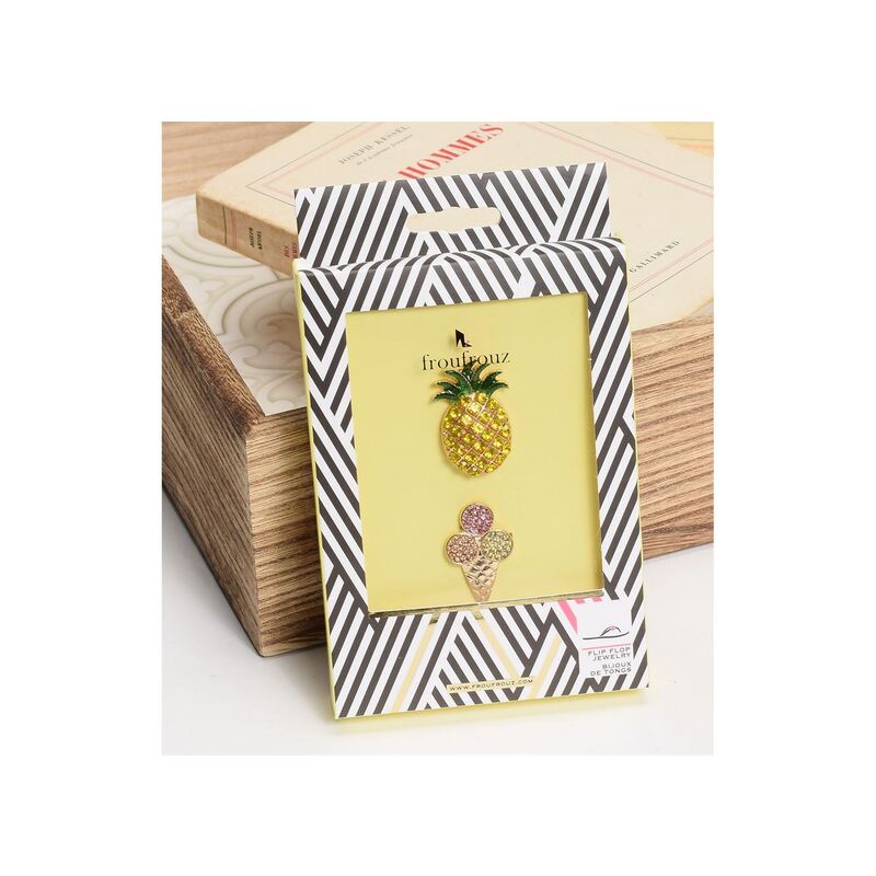 BIJOU ANANAS GLACE Multicolore, Bijoux de chaussures Froufrouz