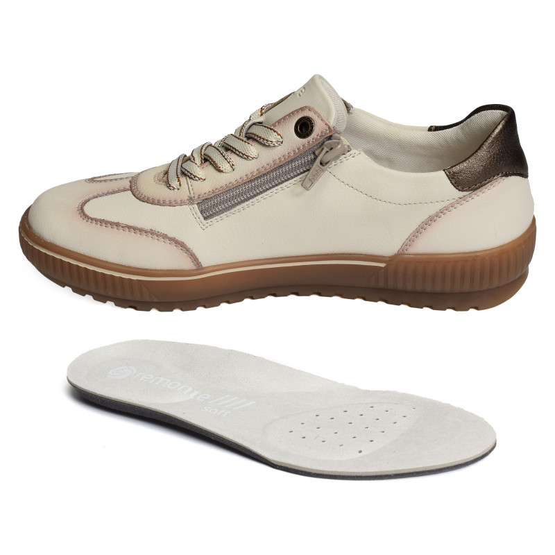 D0702 Ecru, Sneakers basses Remonte