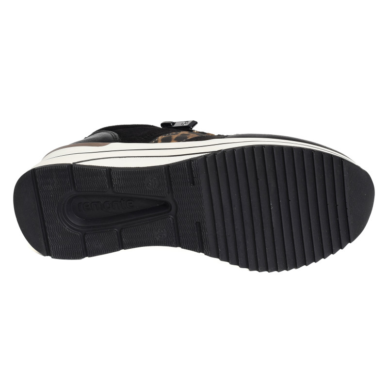 D0T09 Noir Léopard, Baskets running Remonte