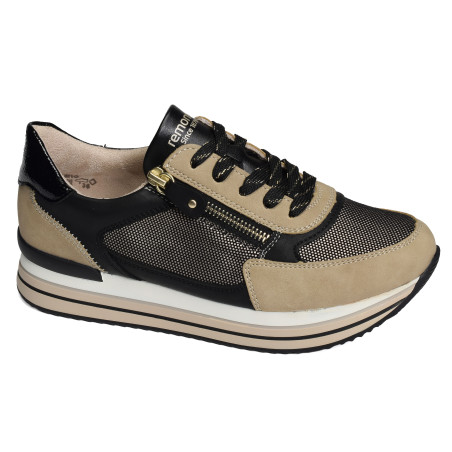 D1328 Noir Beige, Baskets running Remonte