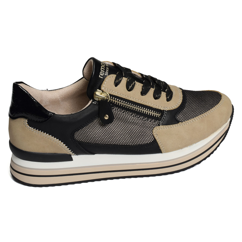D1328 Noir Beige, Baskets running Remonte