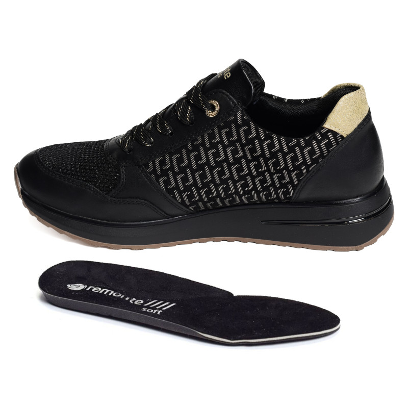 D1G08 Noir Or, Baskets running Remonte