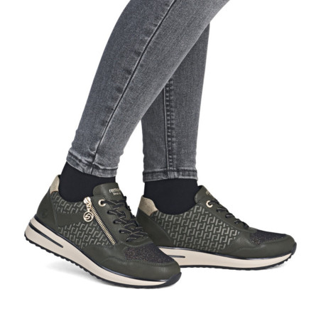 D1G08 Kaki Or, Baskets running Remonte