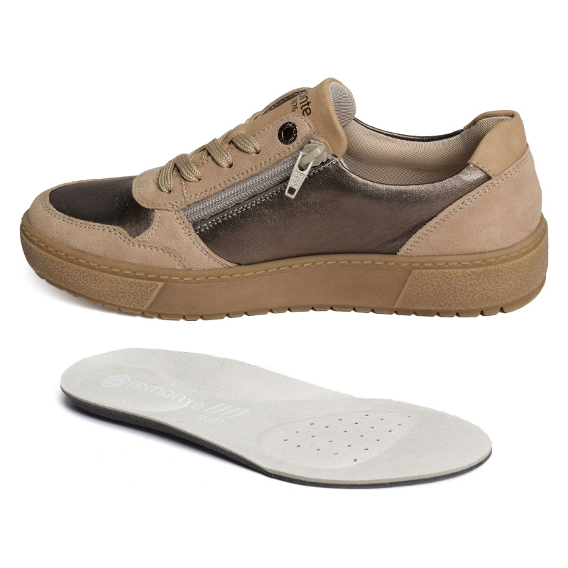 D2T01 Beige Bronze, Sneakers basses Remonte