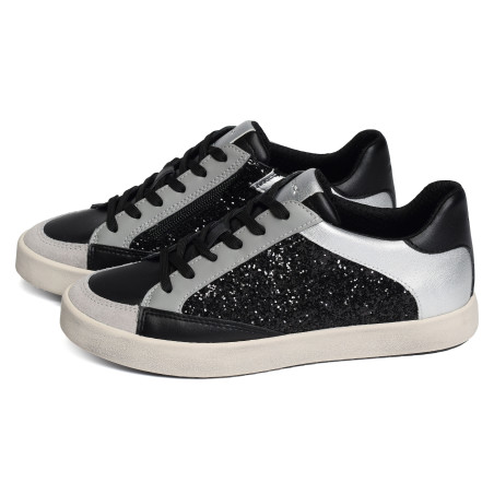 D BLOMIEE I Noir Gris, Sneakers basses Geox