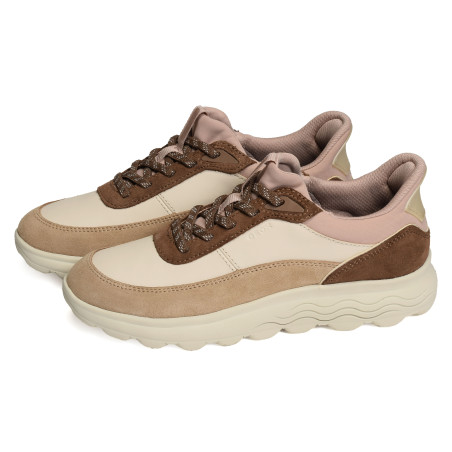 D SPHERICA PLUS B Beige Marron, Slip-On Geox