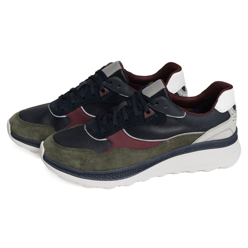 U SPHERICA ACTIF X1 Marine Kaki, Baskets running Geox