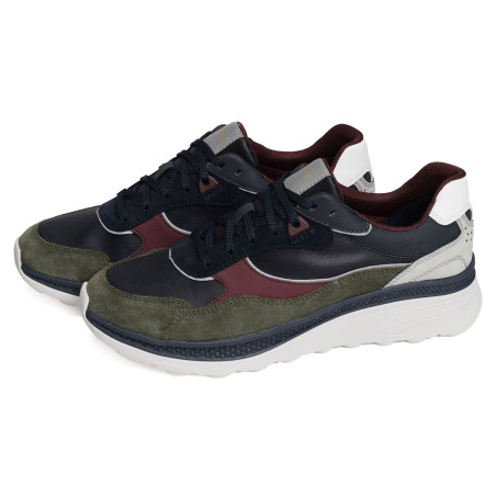 U SPHERICA ACTIF X1 Marine Kaki, Baskets running Geox