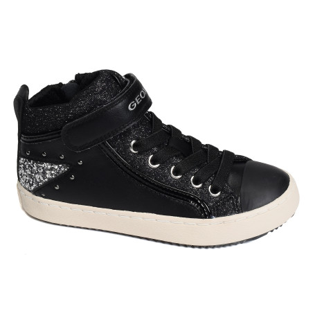 J KALISPERA GM Noir Argent, Baskets montantes Geox