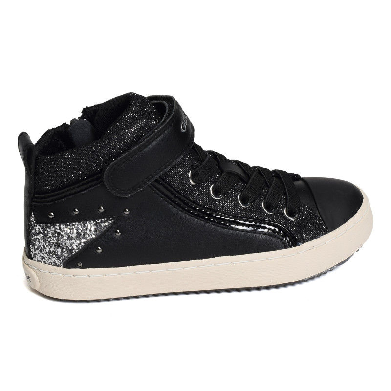 J KALISPERA GM Noir Argent, Baskets montantes Geox