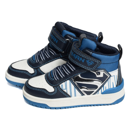 J WASHIBA BOY H Marine Blanc, Baskets montantes Geox