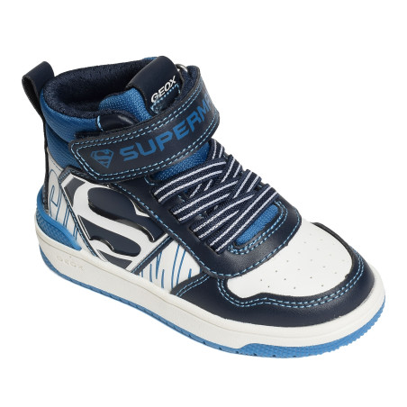 J WASHIBA BOY H Marine Blanc, Baskets montantes Geox