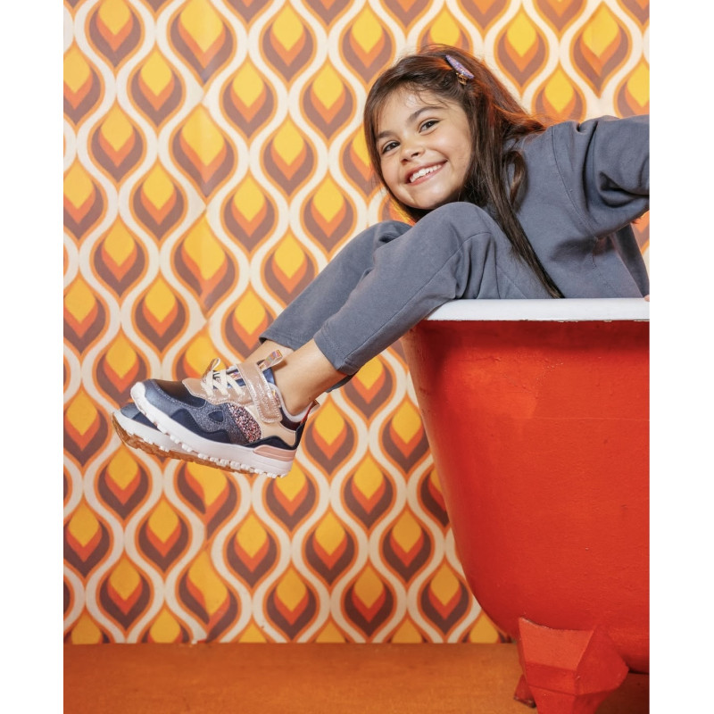 JOGGY SCRATCH GIRL Marine, Baskets running Shoopom