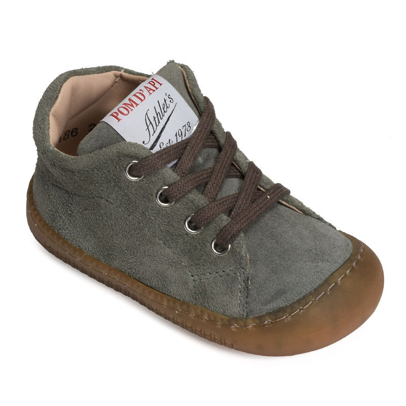 YAKA WALK BOY Kaki, Chaussures à Lacets Pom d'Api
