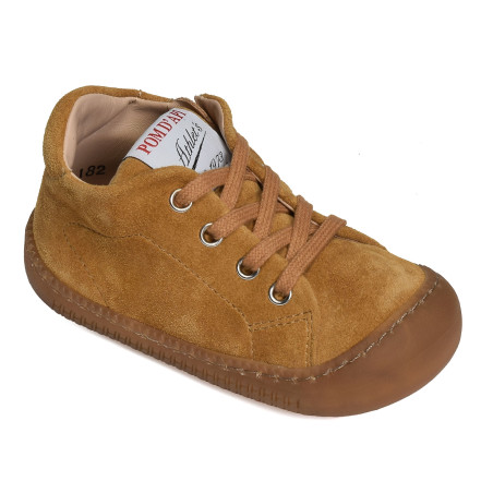 YAKA WALK BOY Camel, Chaussures à Lacets Pom d'Api