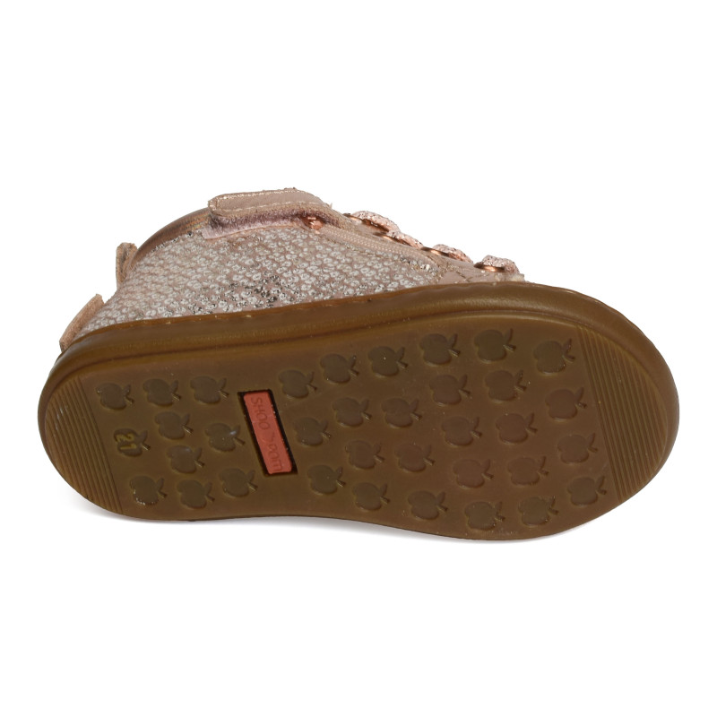 BOUBA BI ZIP GIRL Rose Or, Chaussures à Lacets Shoopom