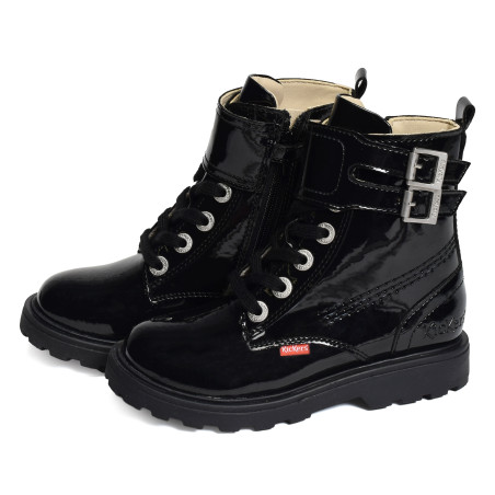 KICK BLUSH Verni Noir, Boots Kickers
