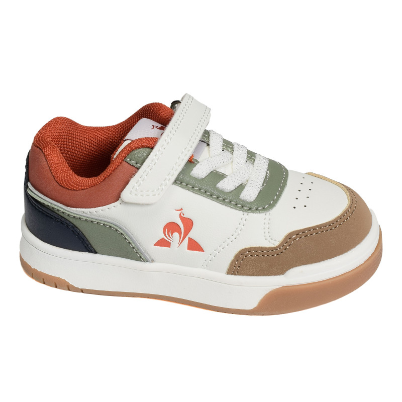 LCS COURT BOY Blanc Multicolore, Sneakers basses Le Coq Sportif